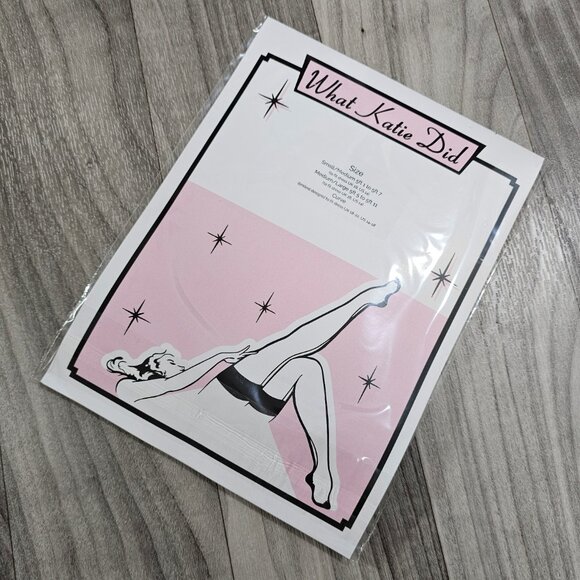 What Katie Did Glamour Sheer Contrast Seamed Stockings, Champagne / Black - Picture 13 of 14